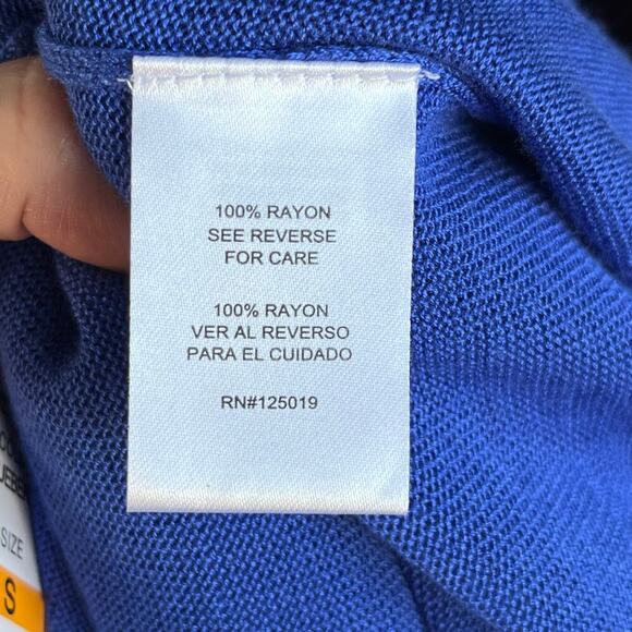 Joseph A. Women's Blue Sleeveless Longline Open Cardigan Sweater Size S. NEW - Picture 6 of 7